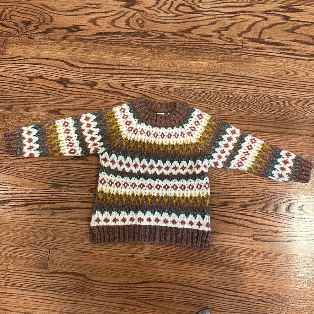Zara Girls Argyle Sweater: 4-5T
